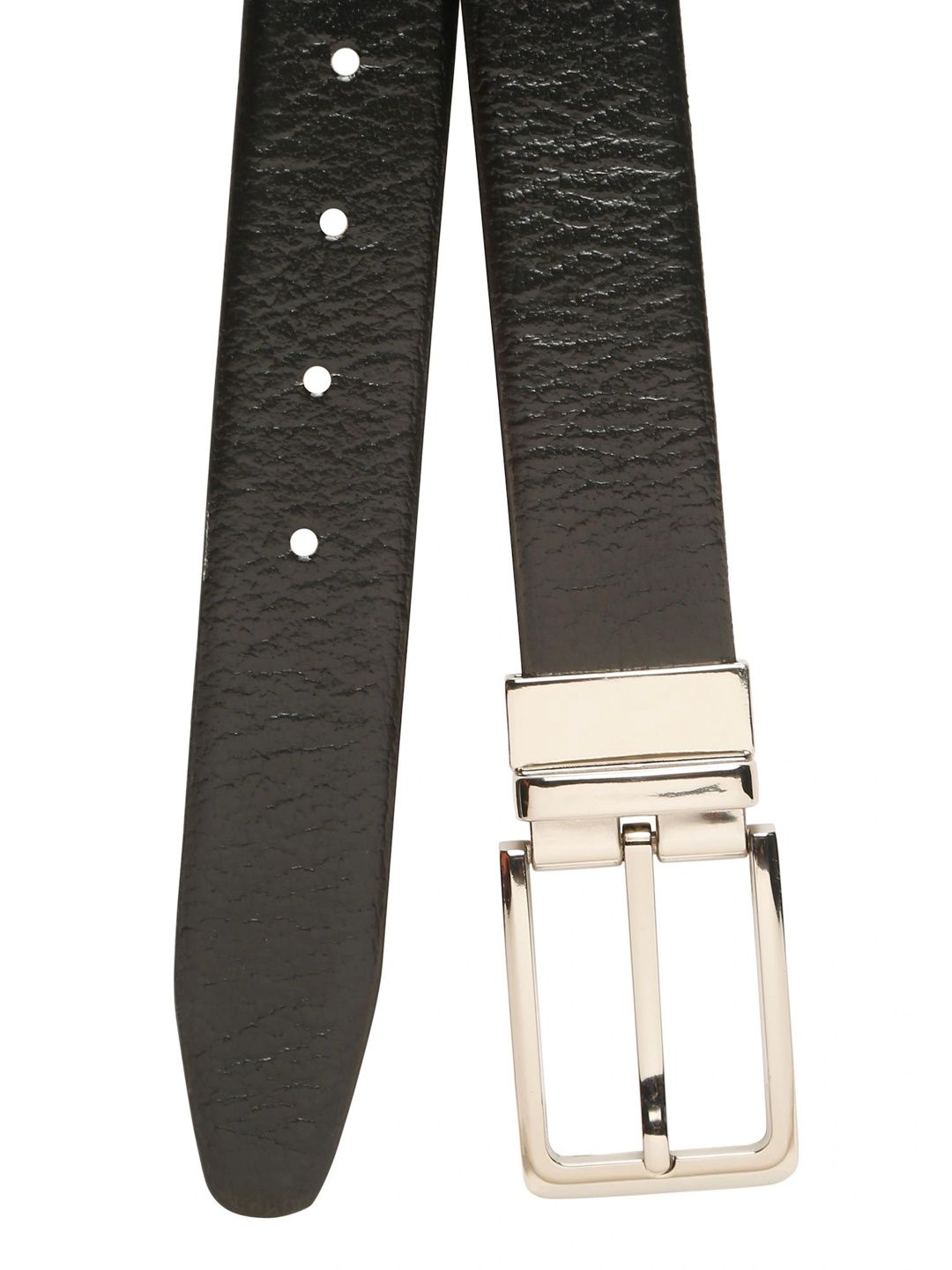 Teakwood Leathers Men Textured Leather Reversible Belt
