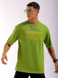 The Indian Garage Co Men Back Printed Boxy Oversized Round Neck T-shirt