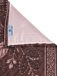 KLOTTHE Coklat & Pink Floral 400 TC Cadar King dengan 2 Sarung Bantal