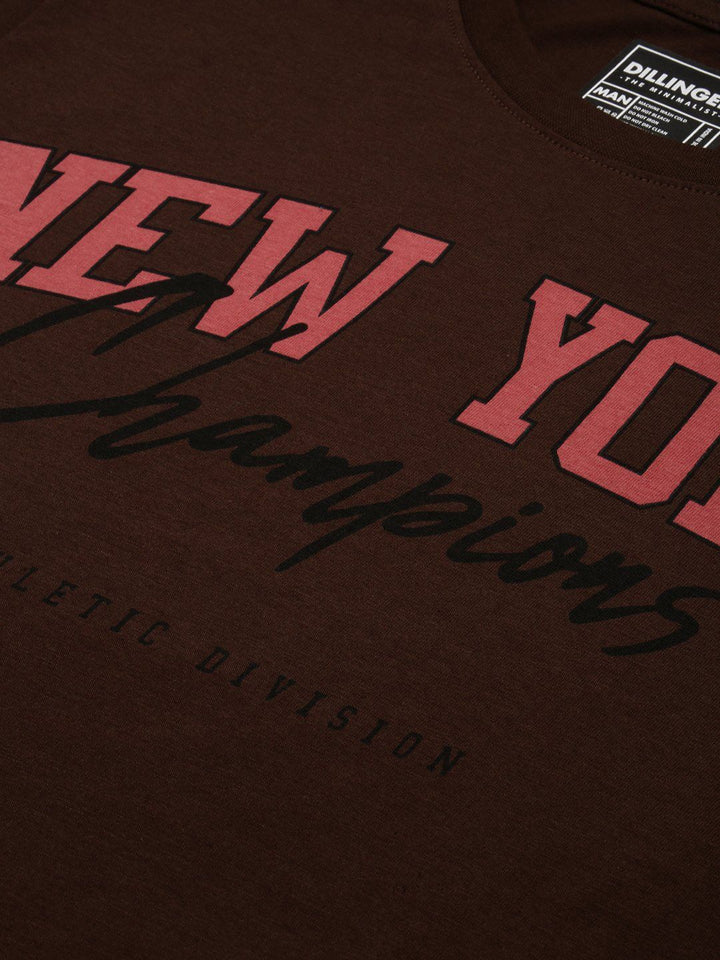 DILLINGER Typography Printed Cotton T-shirt