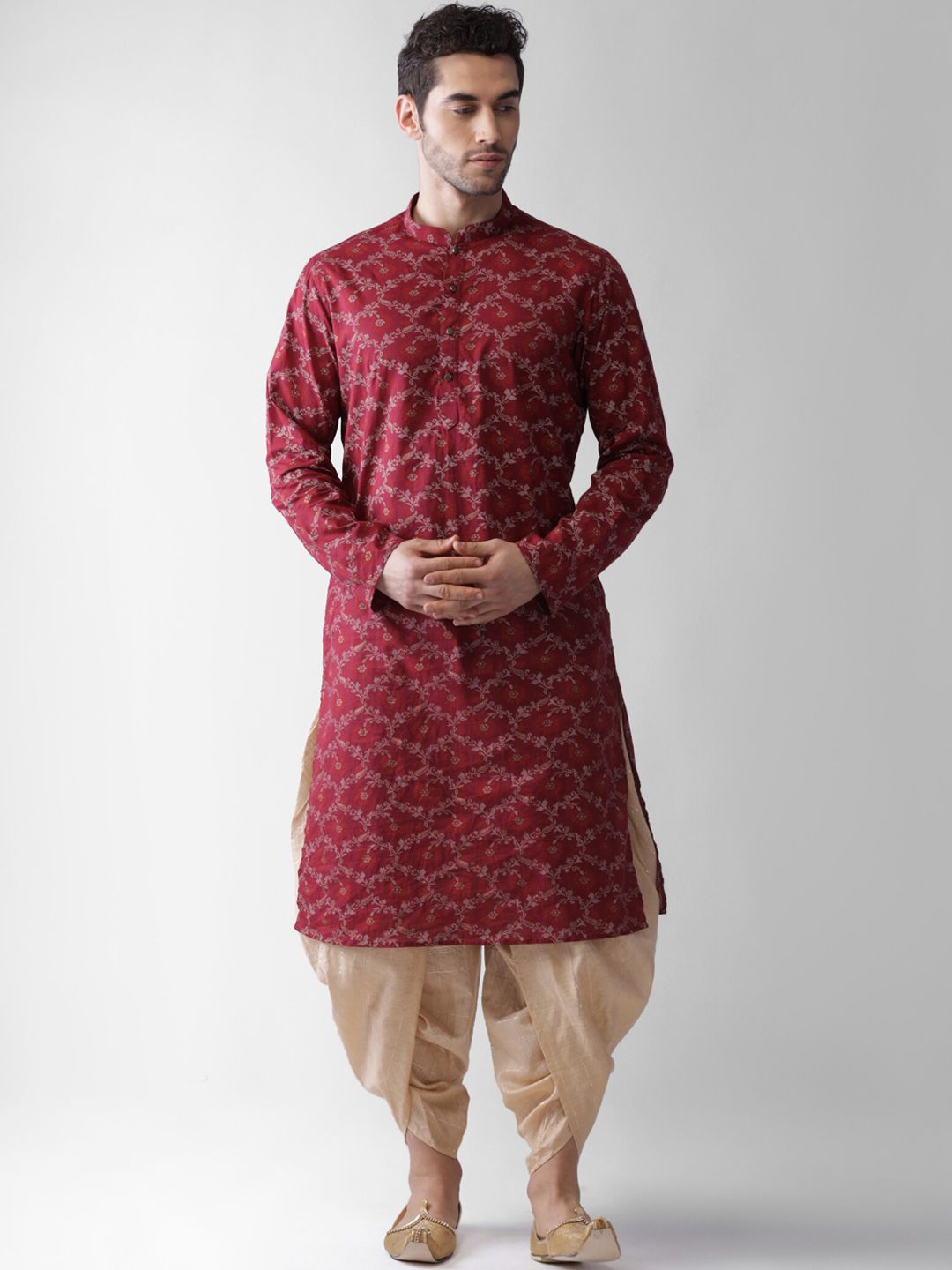 KISAH Ethnic Motifs Printed Mandarin Collar Kurta