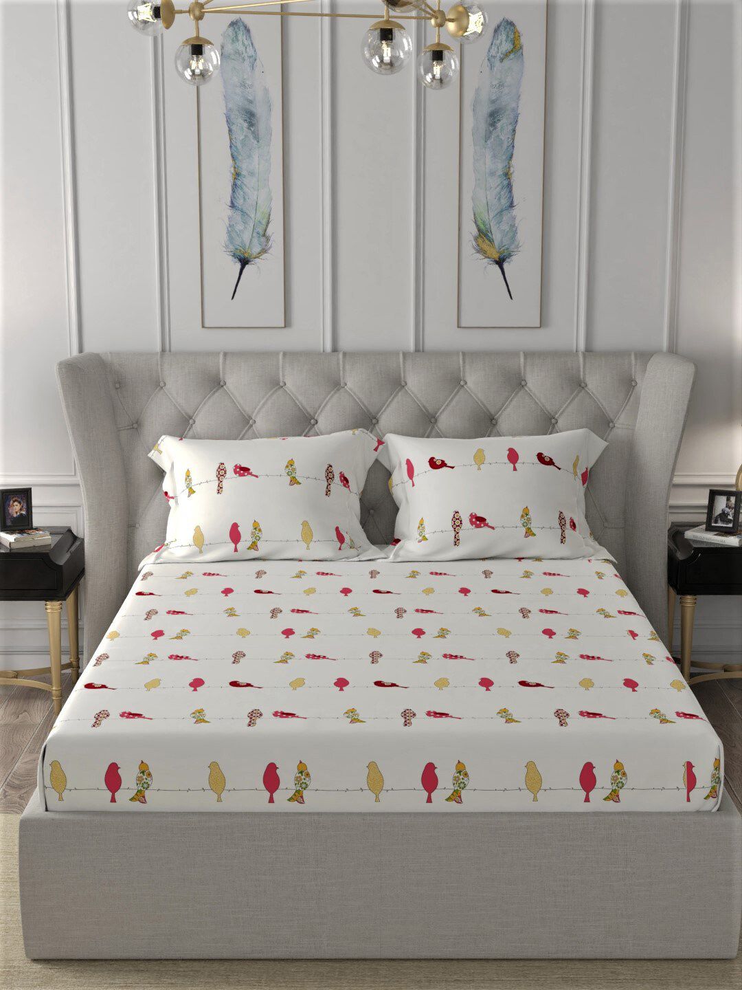 URBAN SPACE King Fitted Bedsheet Set