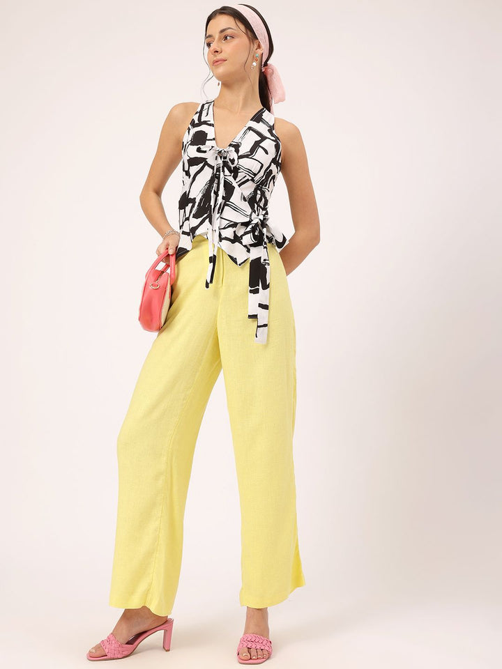 DressBerry Radiant Revival Printed Asymmetric Wrap Top