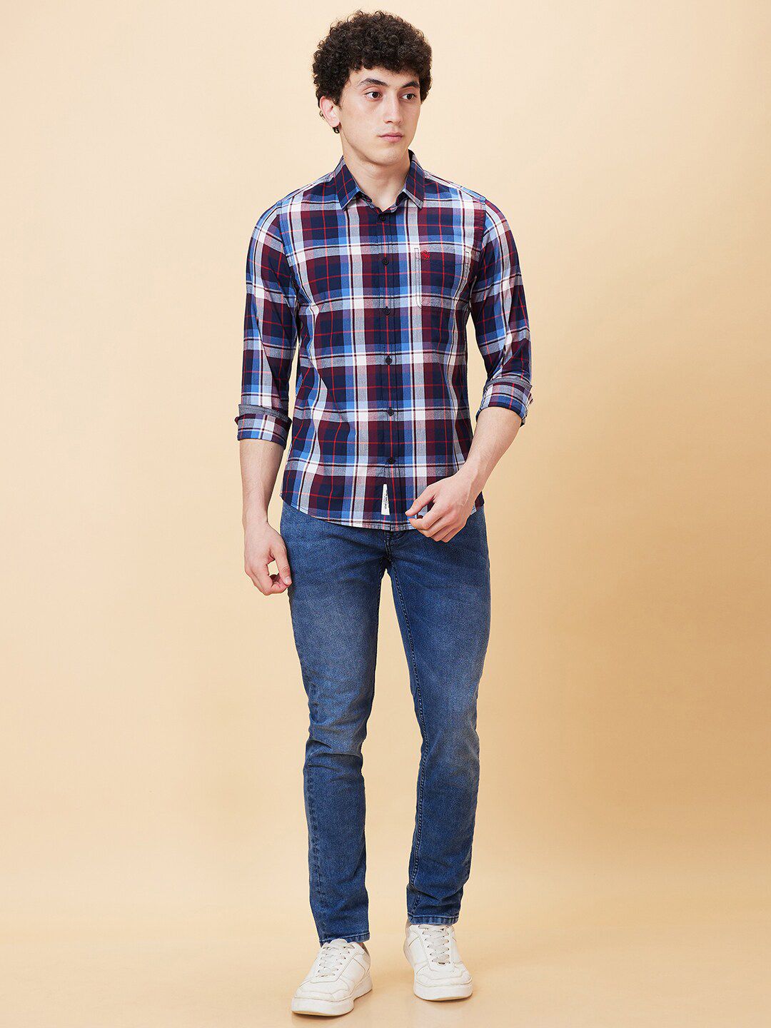 Being Human Slim Fit Tartan Checks Casual Shirt