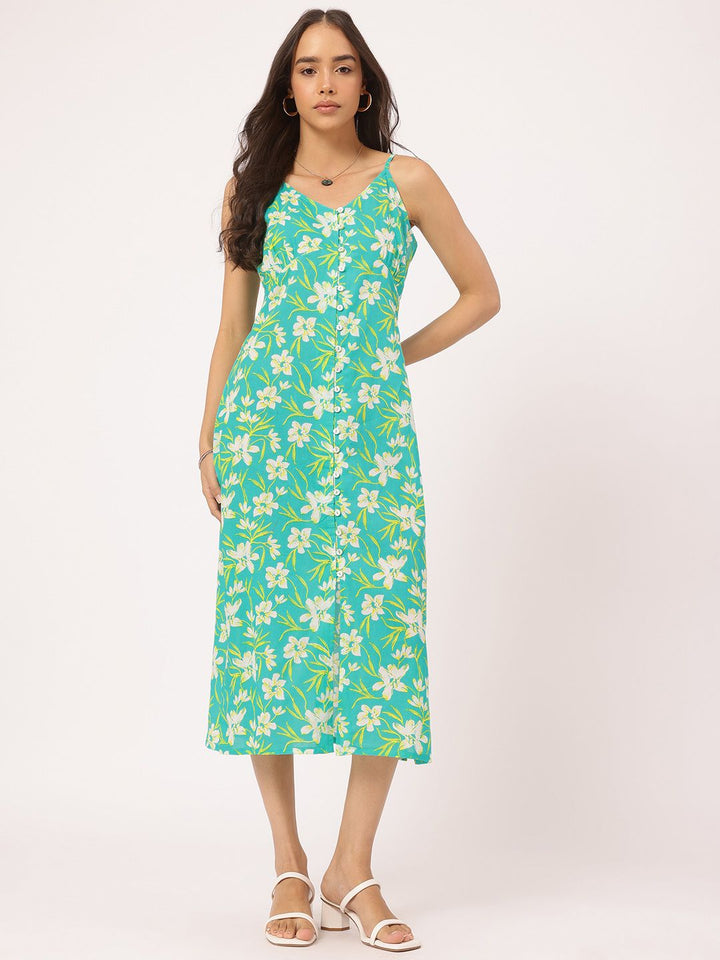 DressBerry Neon Nostalgia Bloomy Empire Touch Cotton Cambric Dress