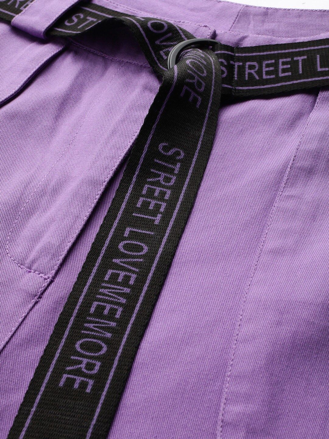 STREET 9 Women Lavender Regular Fit Solid Joggers