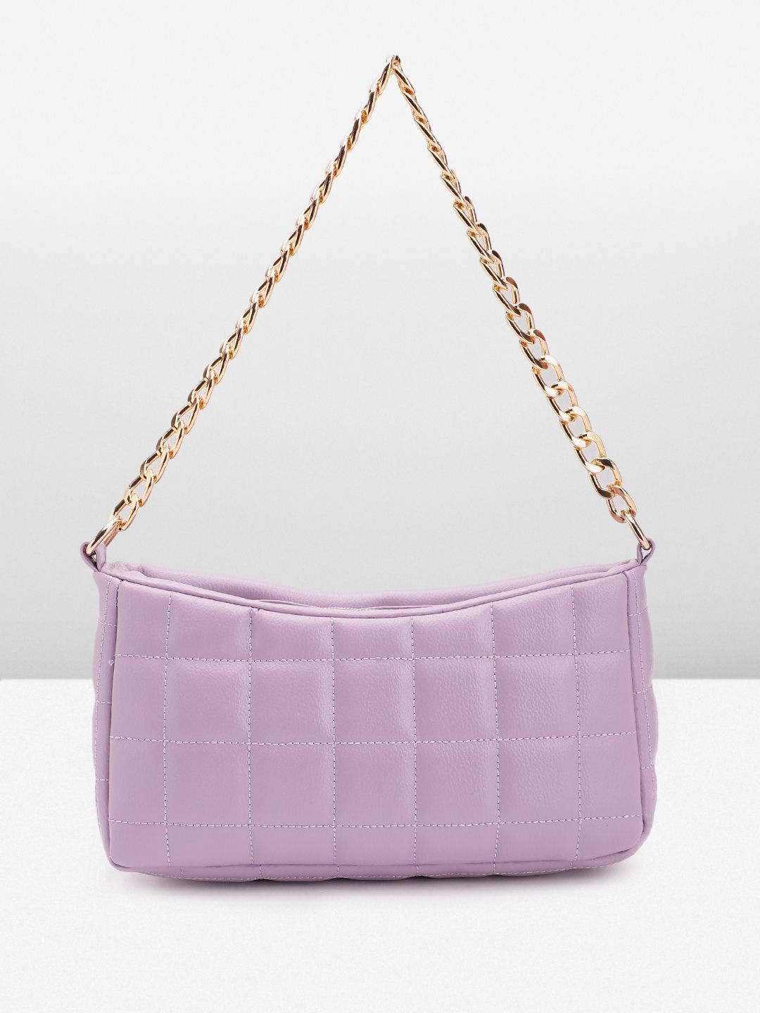 Lino Perros Geometric Textured Structured Shoulder Bag with Quilted Detail