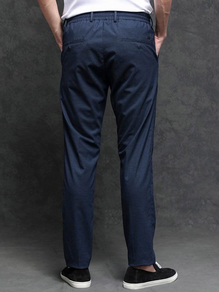 RARE RABBIT Men Microl Mid-Rise Regular Fit Casual Trouser