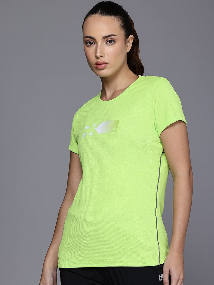 HRX by Hrithik Roshan Brand Logo Printed Rapid-Dry Anti-Microbial Finish Running T-shirt