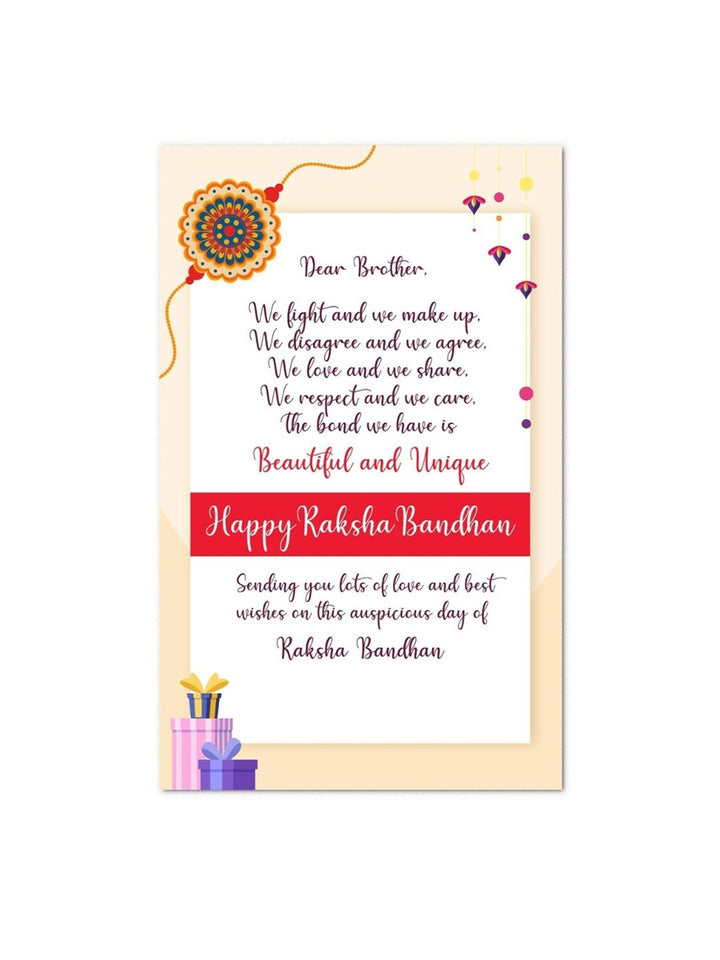 eCraftIndia Set of 4 Designer Rakhi with Cadbury Celebrations