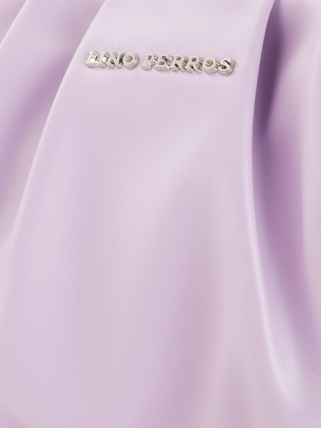 Lino Perros Lavender Solid Ruched Structured Shoulder Bag
