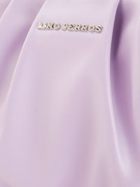 Lino Perros Lavender Solid Ruched Structured Shoulder Bag