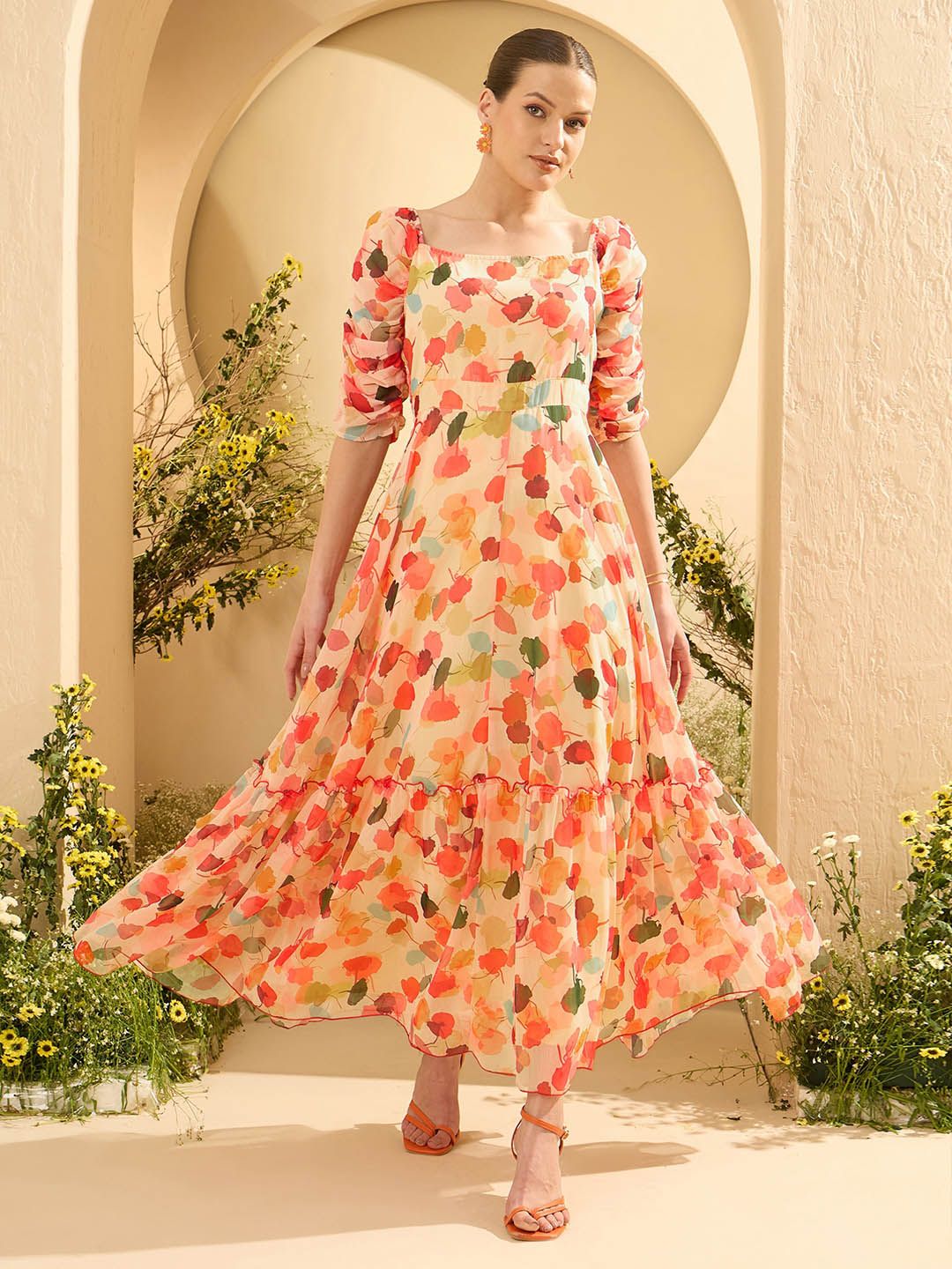 Antheaa Women Floral Printed Maxi Dress