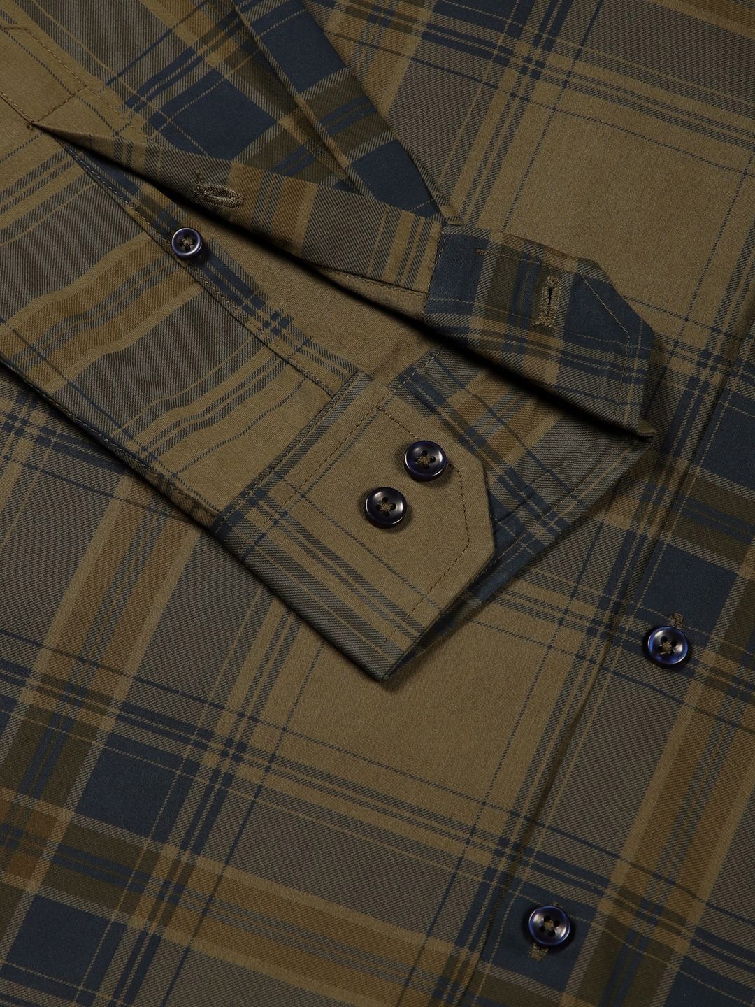 Thomas Scott Men Premium Tartan Checked Button-Down Collar Cotton Casual Shirt