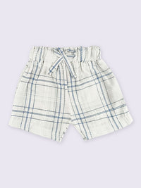 Moms Love Infant Girls Cotton Checked Top with Shorts