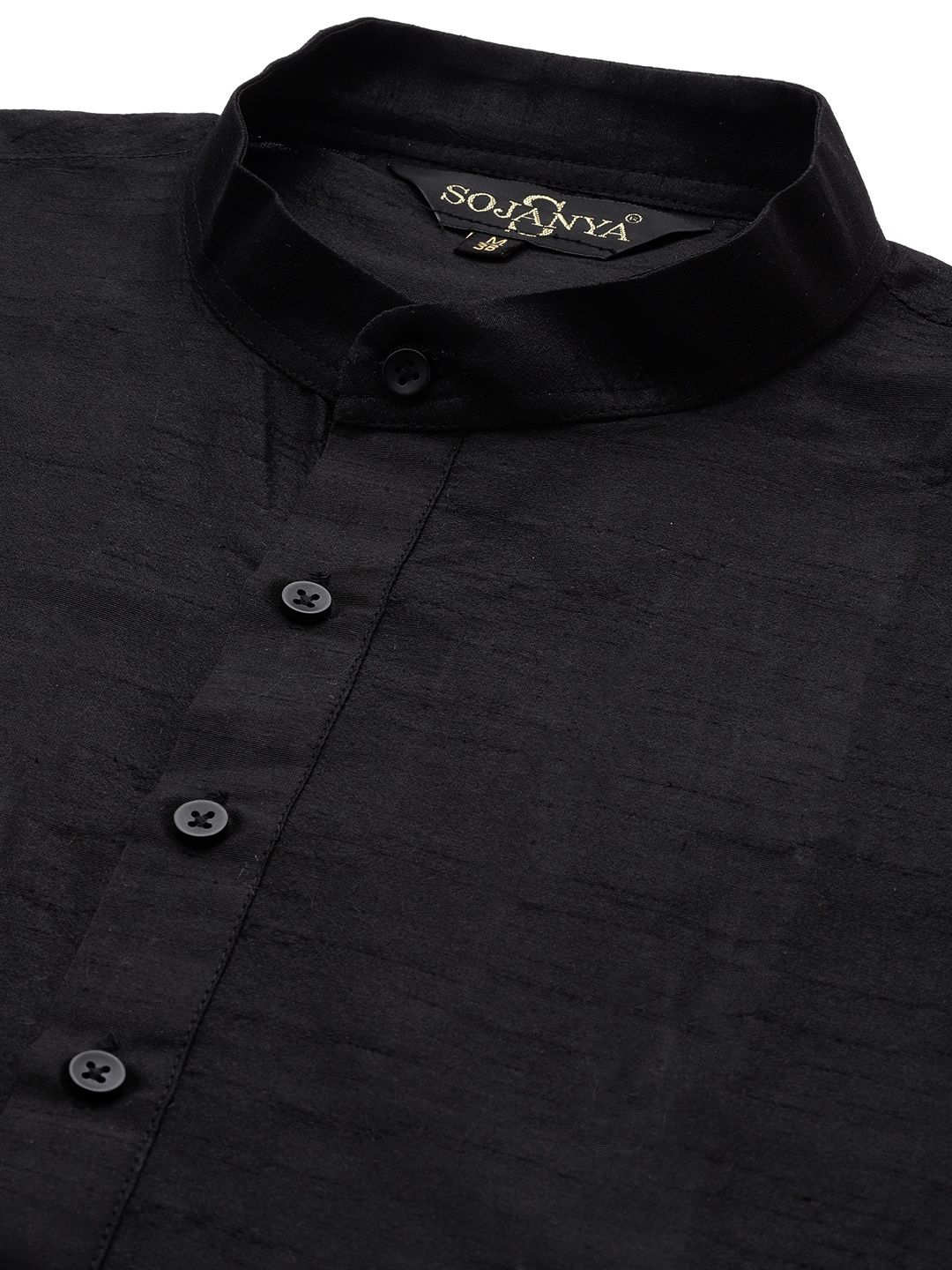 SOJANYA Men Black Kurta with Churidar