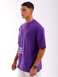 The Indian Garage Co Pure Cotton Back Printed Round Neck Boxy Oversized T-shirt