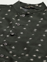 SOJANYA Kurta Kapas Tulen Chikankari Kuning Lelaki dengan Jaket Churidar & Nehru