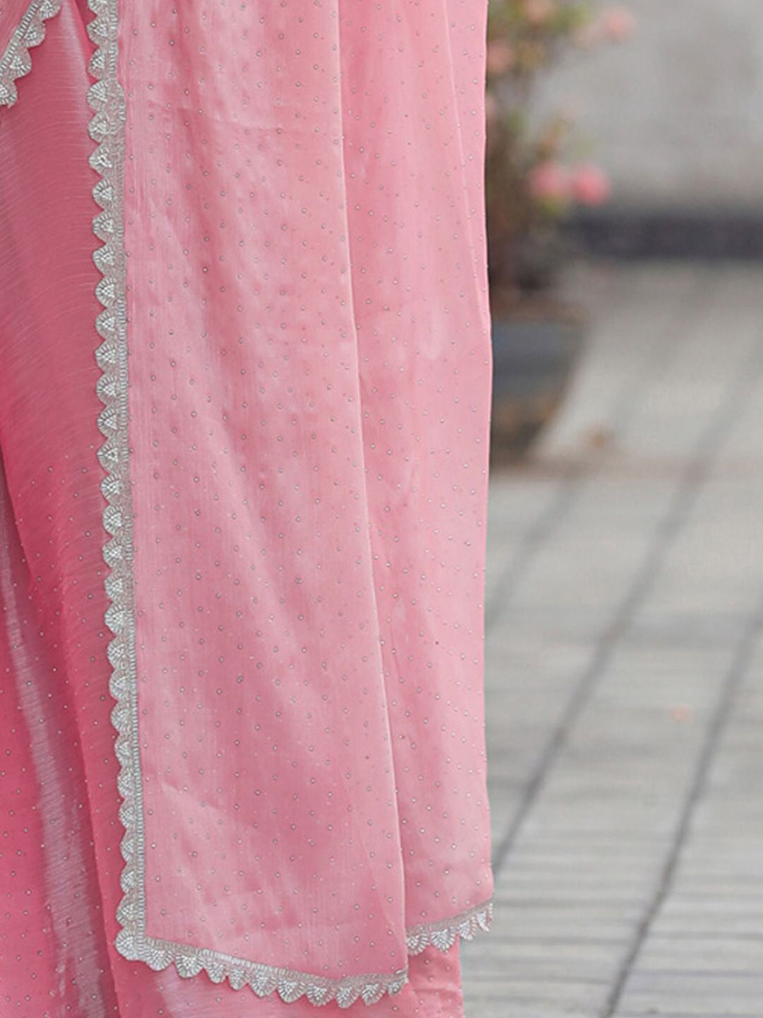 Saree mall Embellished Beads and Stones Organza Sarees