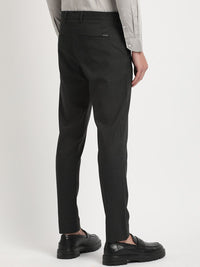 THE BEAR HOUSE Men Solid Tapered Fit Mid-Rise Formal Trousers