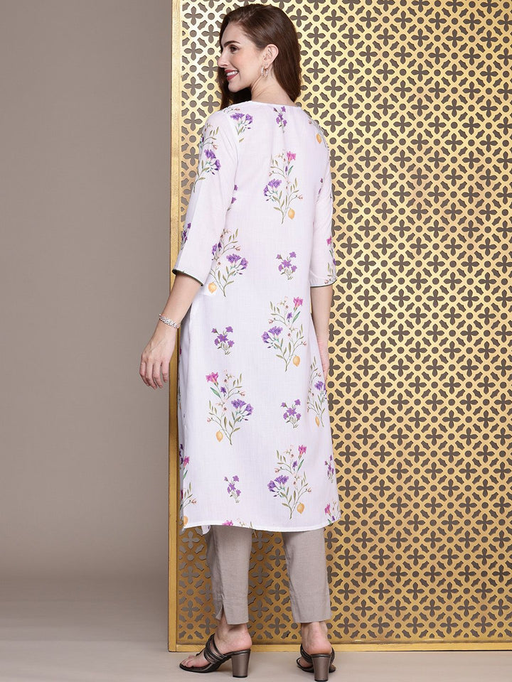House of Pataudi Floral Printed Jashn Kurta