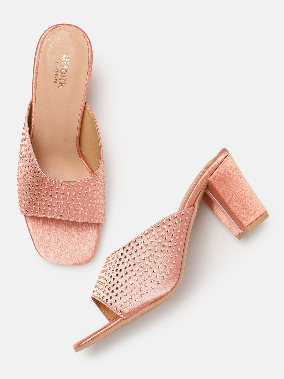 Anouk Embellished Party Block Heels