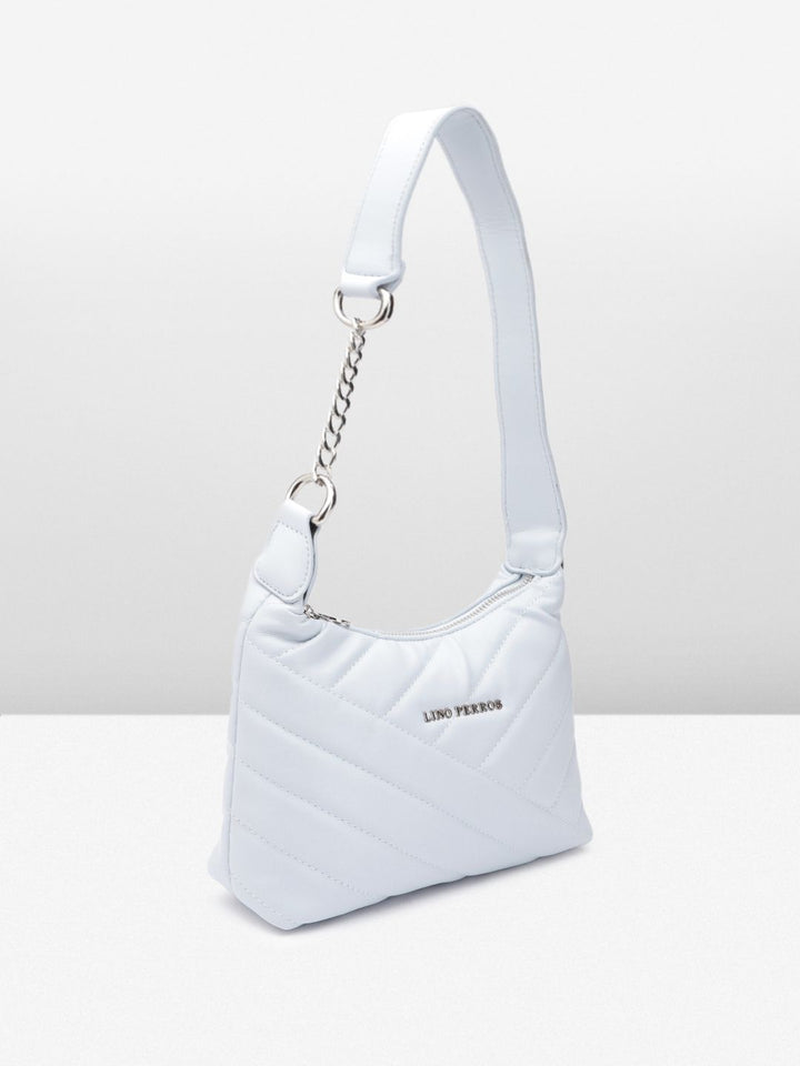 Lino Perros Structured Shoulder Bag with Quilted Detail