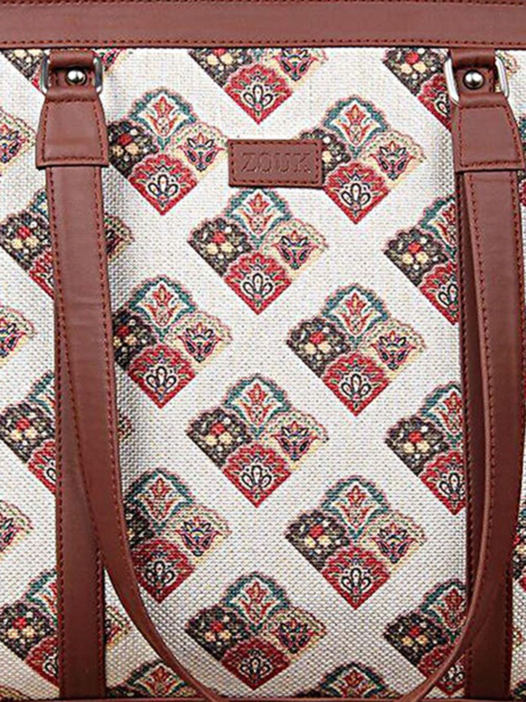 ZOUK Women Multicoloured Ethnic Motifs Printed Laptop Bag