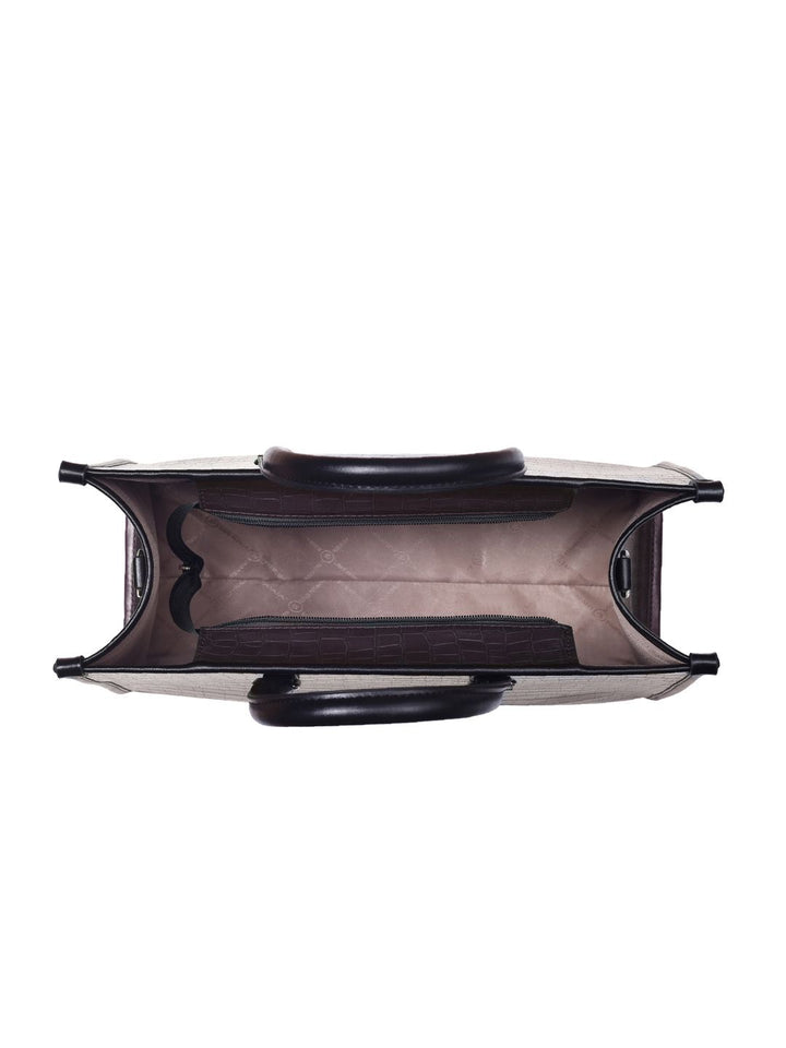 Lino Perros Croc Textured Structured Handheld Bag
