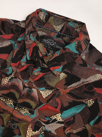 VASTRADO Men Abstract Printed Classic Slim Fit Opaque Cotton Casual Shirt