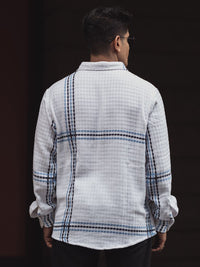 Powerlook Men Spread Collar Tartan Checked Cotton Casual Shirt