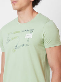 SPYKAR Men Typography Printed Cotton Slim Fit T-shirt