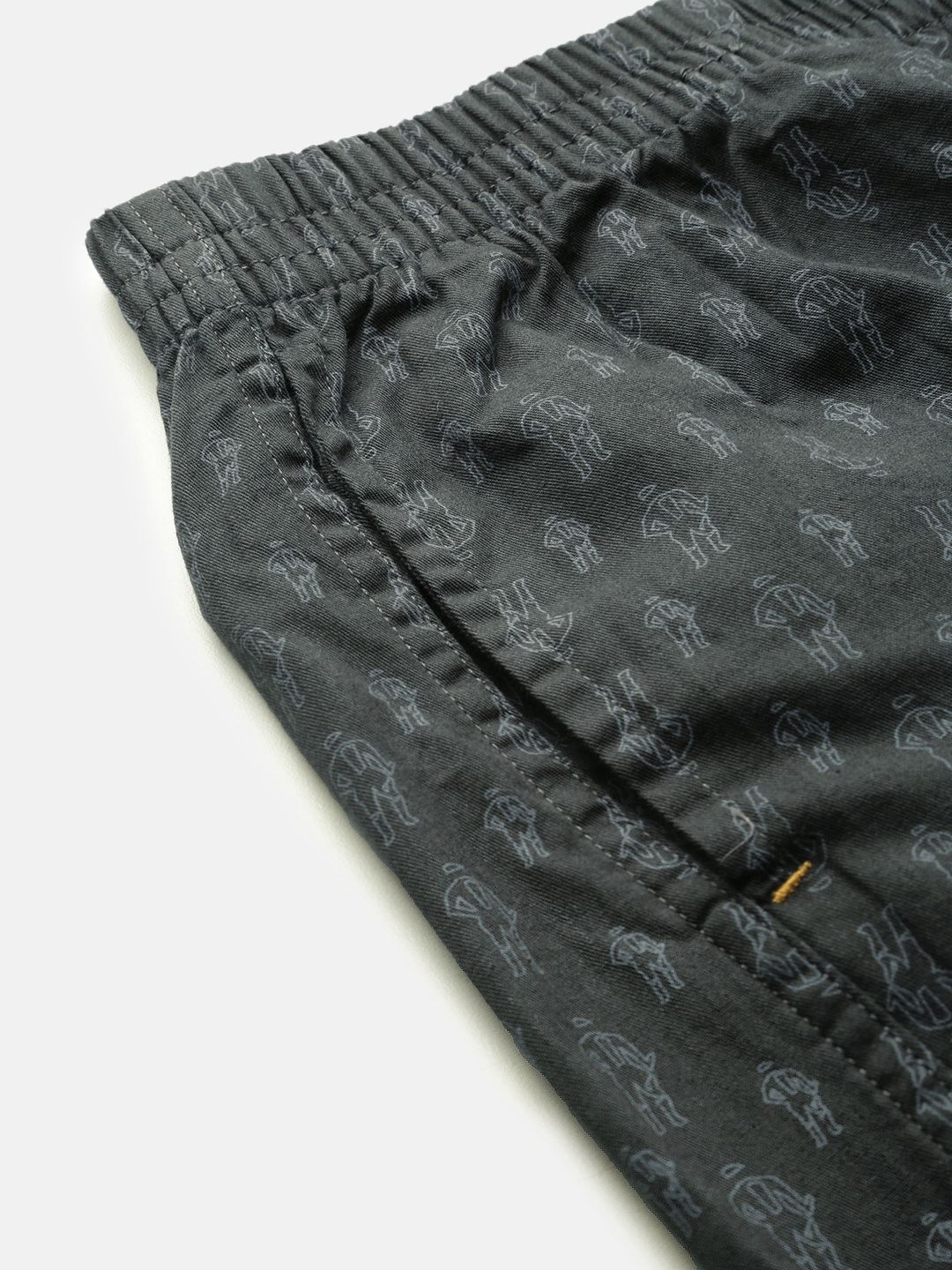 The Indian Garage Co Men Black & Grey Conversational Printed Boxers 0620-BXR05-05