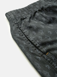 The Indian Garage Co Men Black & Grey Conversational Printed Boxers 0620-BXR05-05