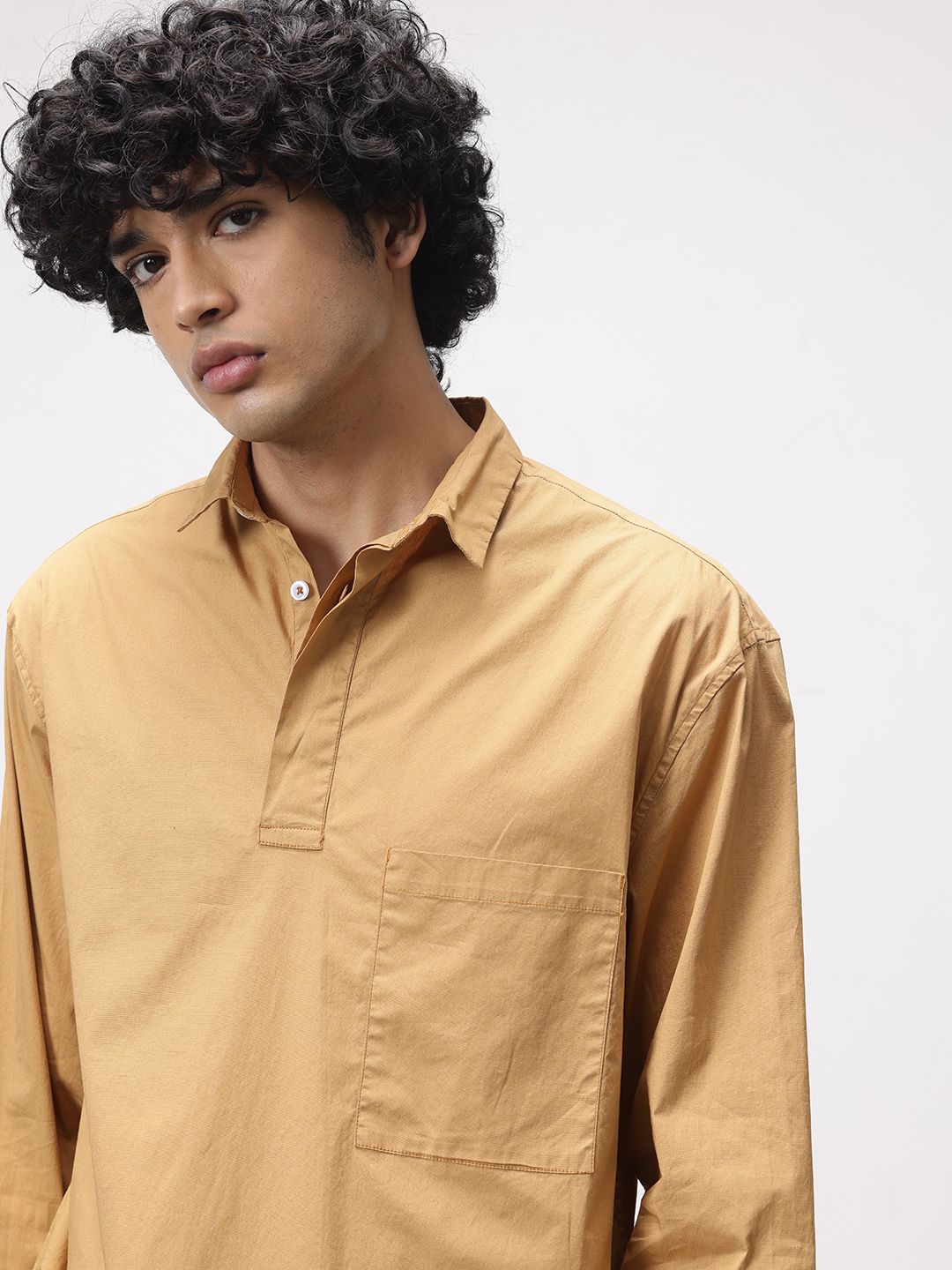 ether Pure Cotton Longline Casual Shirt