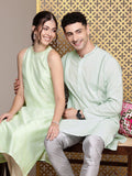 House of Pataudi Ethnic Motifs Printed Sequinned Jashn Kurta