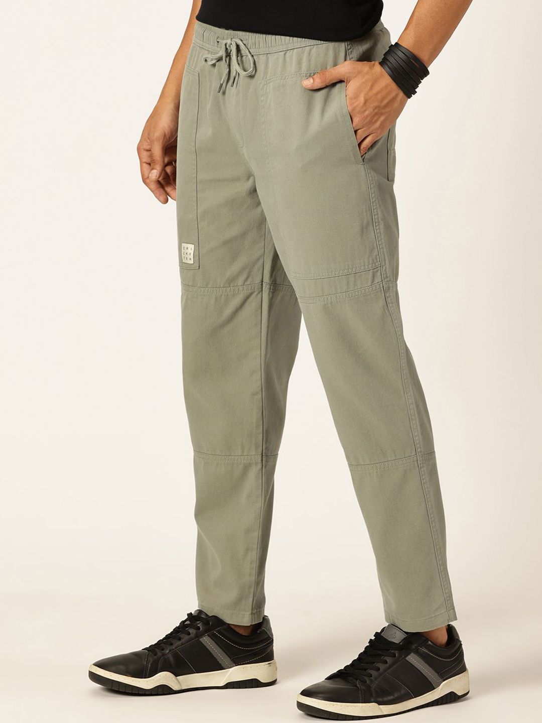 Thomas Scott Men Relaxed Loose Fit Cricket Club Collection Pure Cotton Easy Wash Trousers