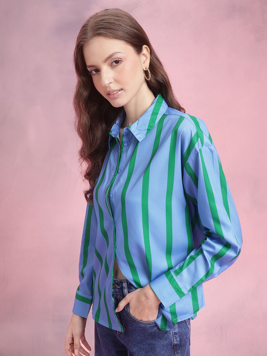 DressBerry Opaque Striped Casual Shirt