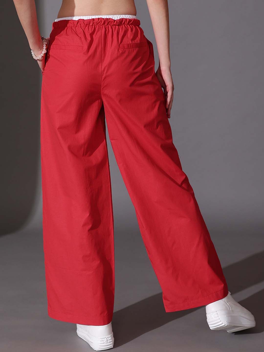 STREET 9 Women Cotton Straight Fit Trousers
