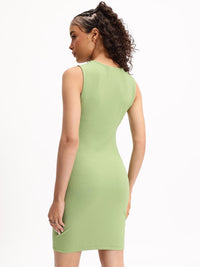 DressBerry Ribbed Ramble Cutesy Cut-out Bodycon Mini Dress