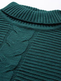 DressBerry Cable Knit Turtle Neck Pullover