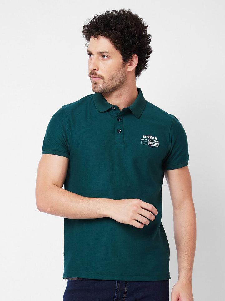 SPYKAR Polo Collar Cotton Slim Fit T-shirt