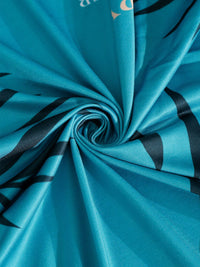 Cortina Turquoise Blue Quirky Printed Double-Seater Sofa Cover