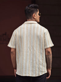Powerlook Men Striped Spread Collar India Slim Casual Shirt