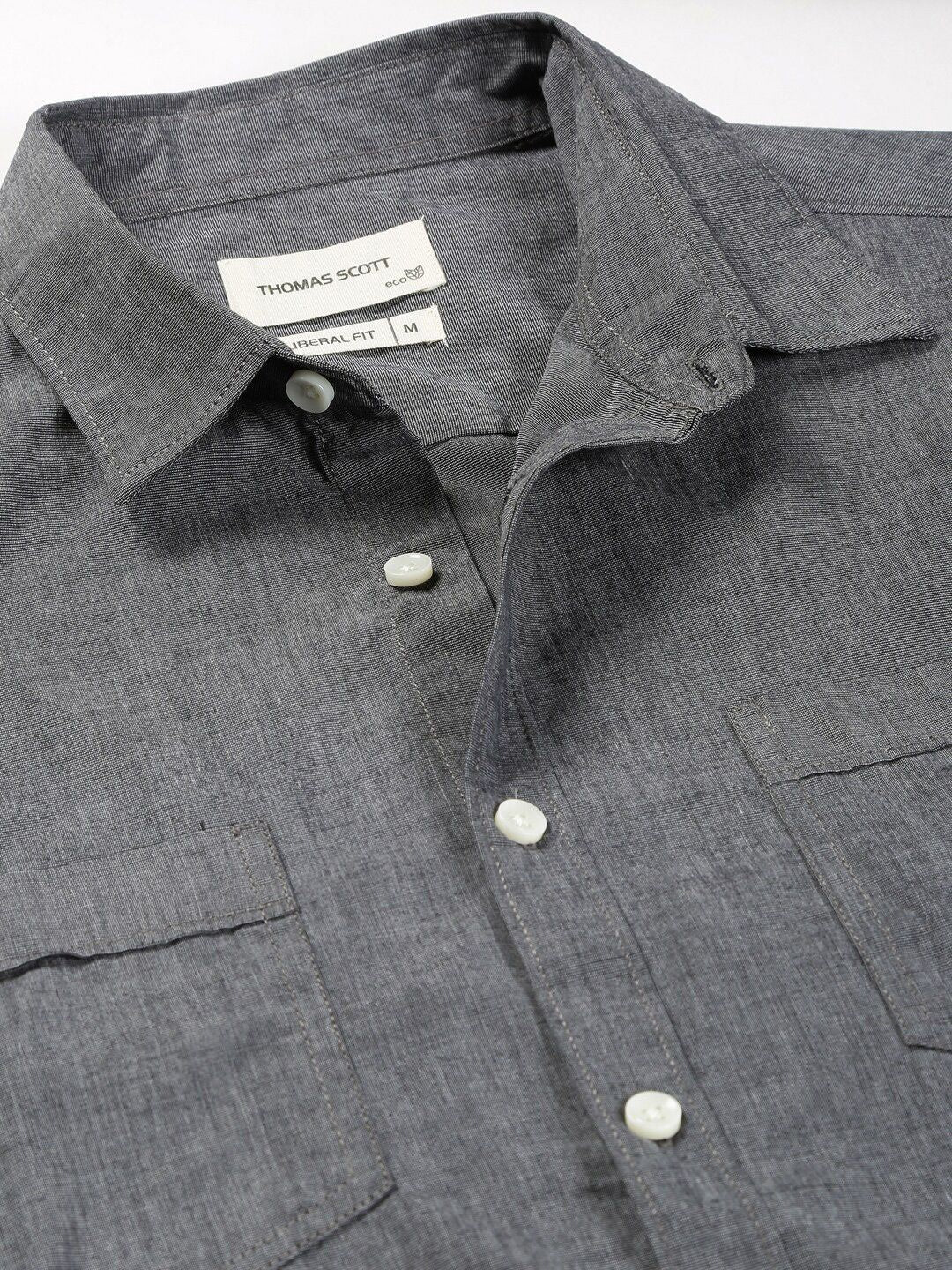 Thomas Scott Classic Opaque Cotton Casual Shirt