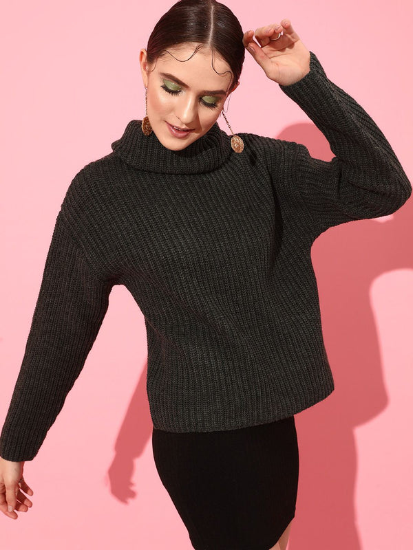 STREET 9 Women Acrylic Ribbed Pullover