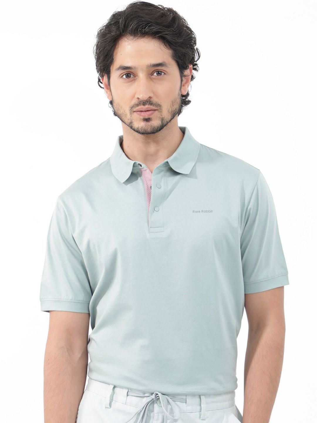 RARE RABBIT Men Keneth Regular Fit Polo Collar Tshirts