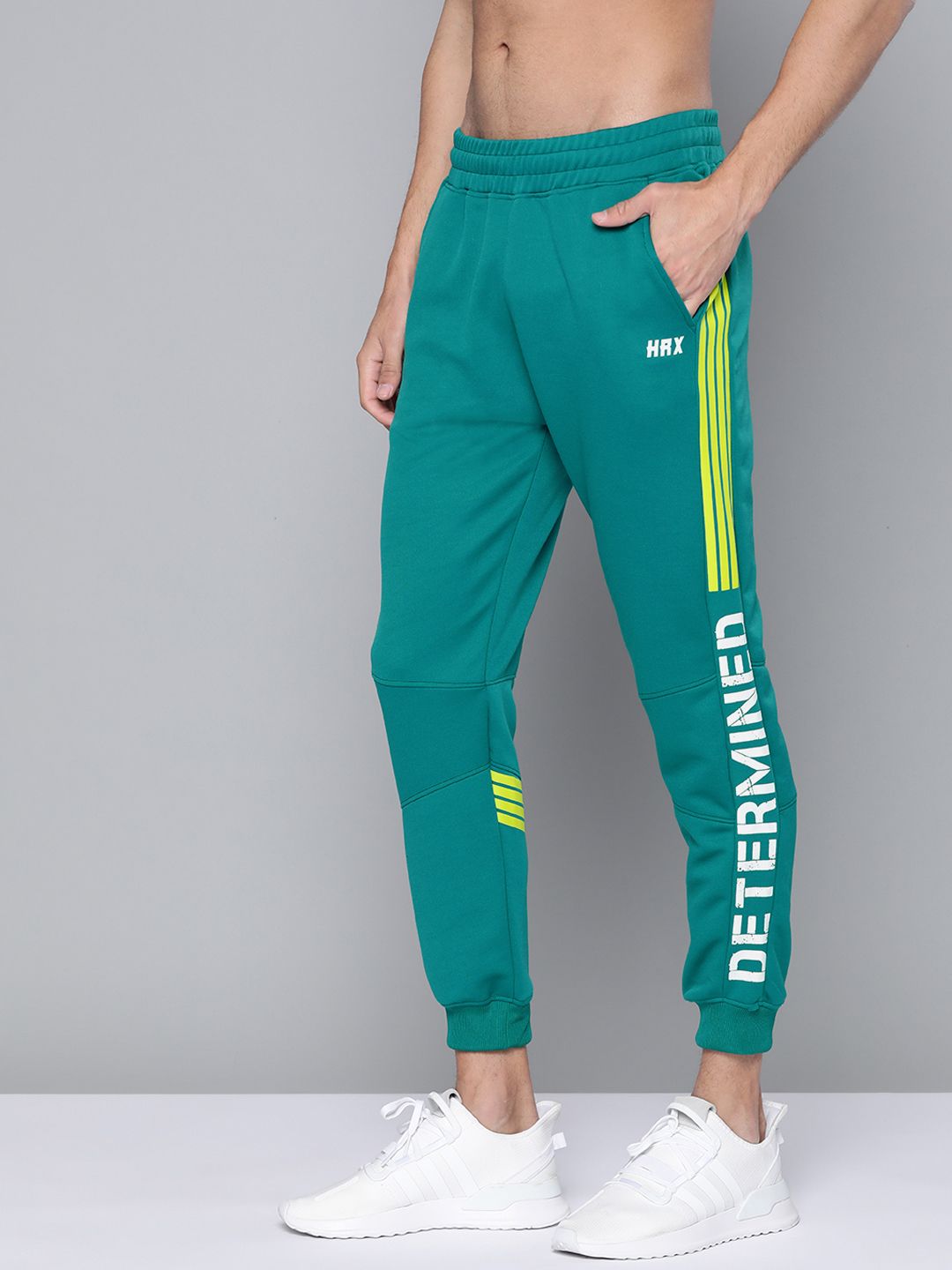 HRX By Hrithik Roshan Training Men Virdigiris Rapid-Dry Typography Track Pants