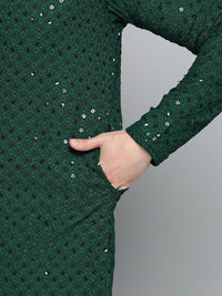 Jompers Men Chikankari Embroidered Cotton Kurta