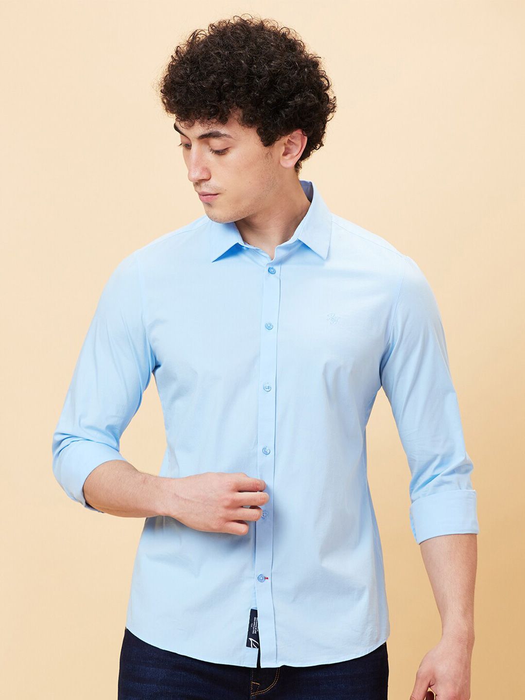 Being Human Spread Collar Slim Fit Casual Shirt